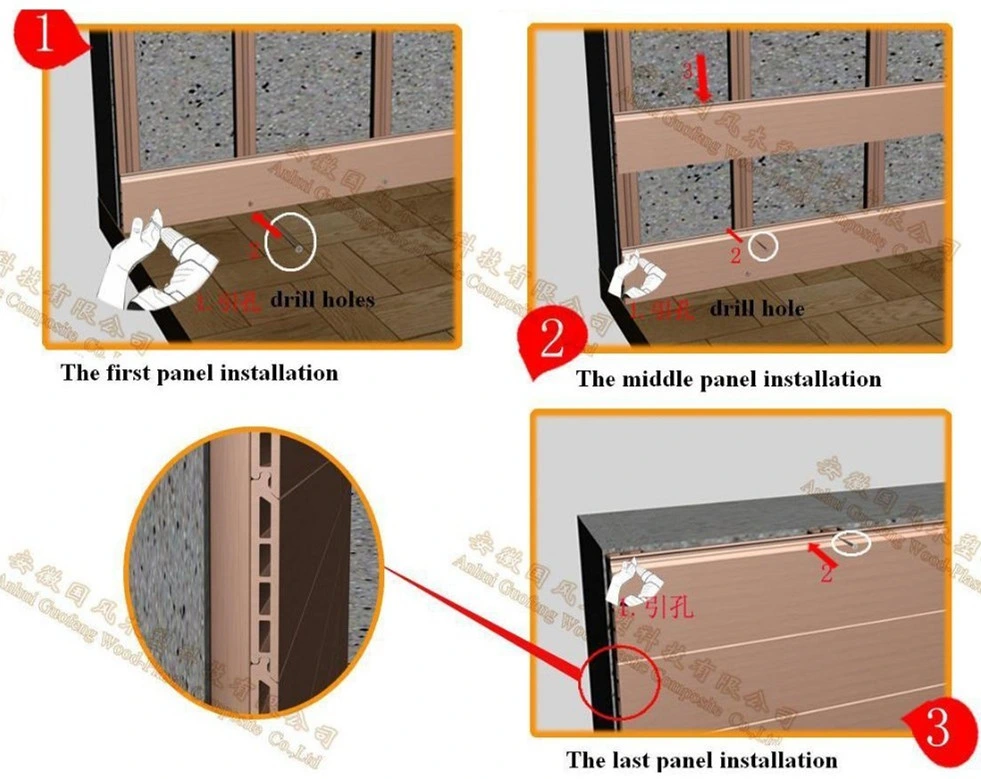 Co-Extrusion WPC Wall Panels Outside Use