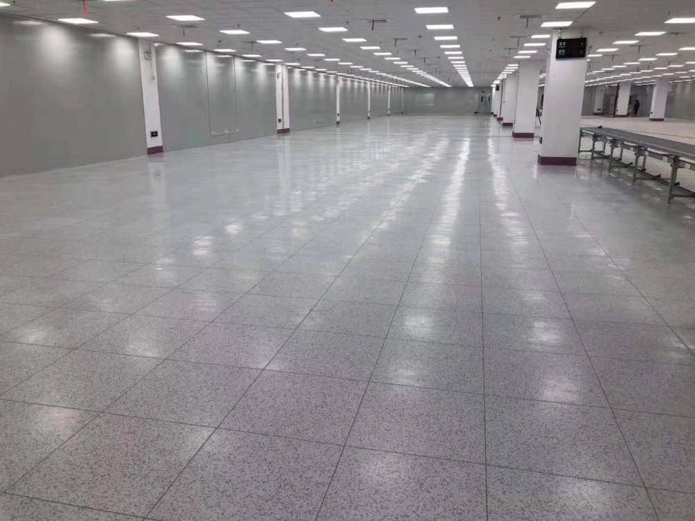 Solid Aluminum Access Flooring Data Center Clear Room Antistatic PVC Finish