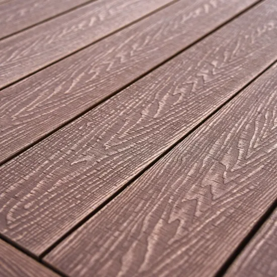 New Exterior 3D Embossed WPC Flooring Wood Plastic Composite Decking