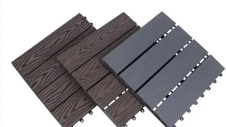 Outdoor Waterproof UV Resistant Floor Tiles DIY WPC Interlocking Deck Tiles