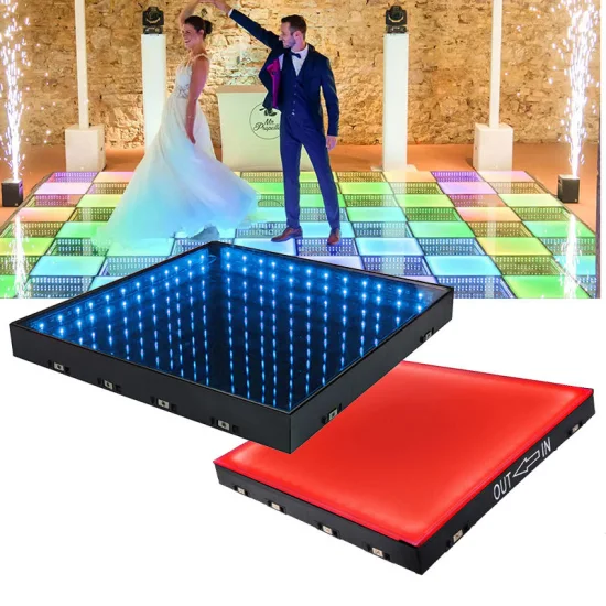 Wireless Magnetic Disco DJ Party 50*50cm 3D Mirror LED Dance Floor for Wedding Events