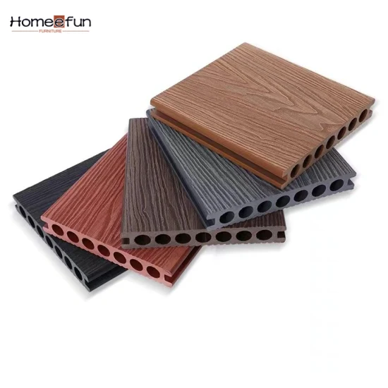 2022 New 3D WPC Decking Wood Plastic Floor Outdoor Hollow Solid Decking Flooring Antiseptic