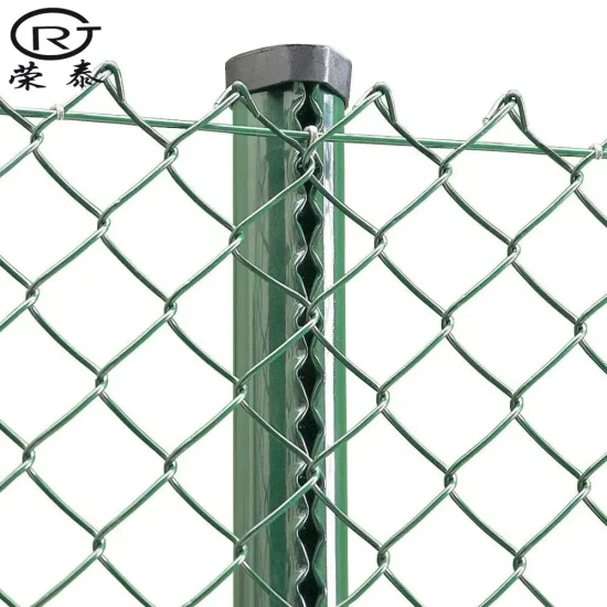 Woven Wire Mesh Diamond Fencing Price Garden PVC Coated Chain Link Fence