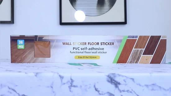 Custom Bathroom Waterproof Self Adhesive PVC Vinyl Wood Floor Stickers