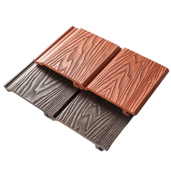 High Quality Co-Extrusion Wooden Grain PVC Designs Decoration UV Resistant Exterior Cladding Waterproof WPC Wall Panels